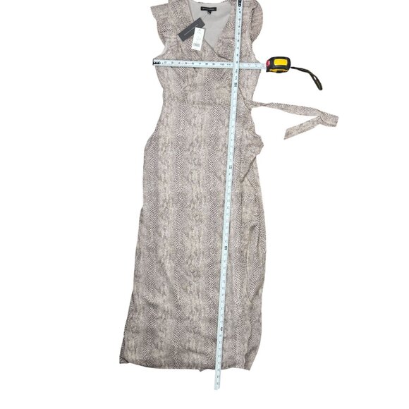 NEW Banana Republic Size 2 W Animal Print Chiffon Ruffle Sleeveless Wrap Maxi - Picture 12 of 16